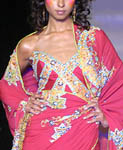 10 - Fuscia and Orange sari